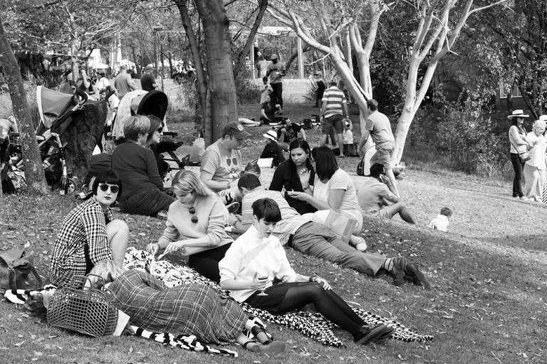 JOHANNESBURG, SOUTH AFRICA - Jan 05, 2021: Johannesburg, South Africa - May 10 2014: Diverse People at an outdoor Food and Wine Festival