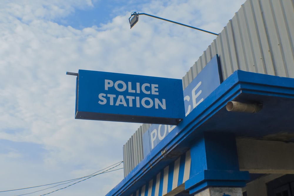 Police station plaque