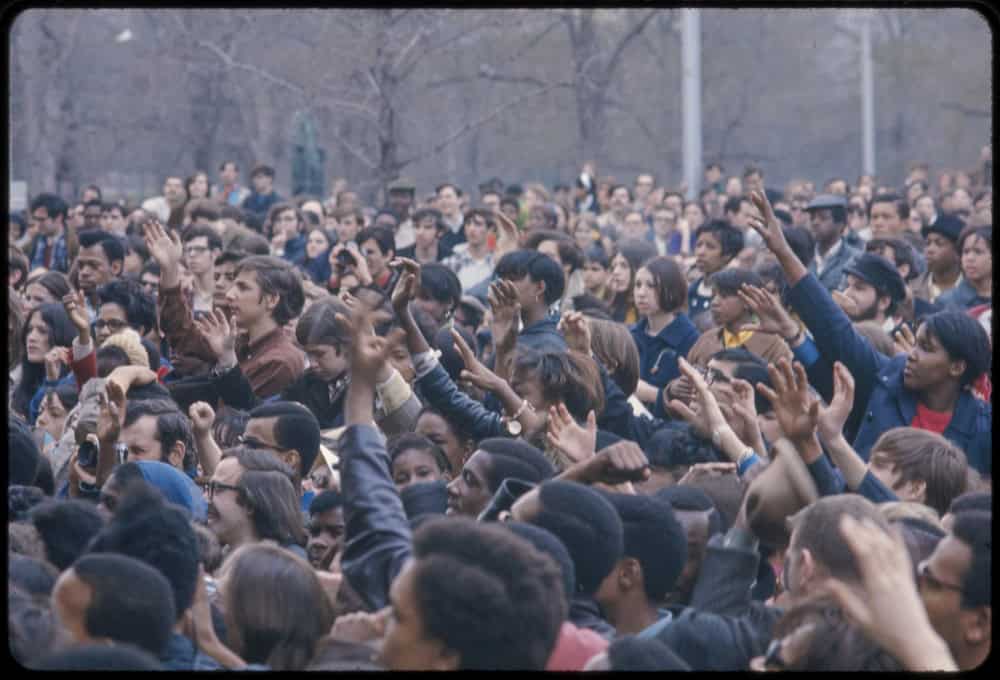 Anti Vietnam war demonstration New York by Bernard Gotfryd (1924-2016). 1968 - USA