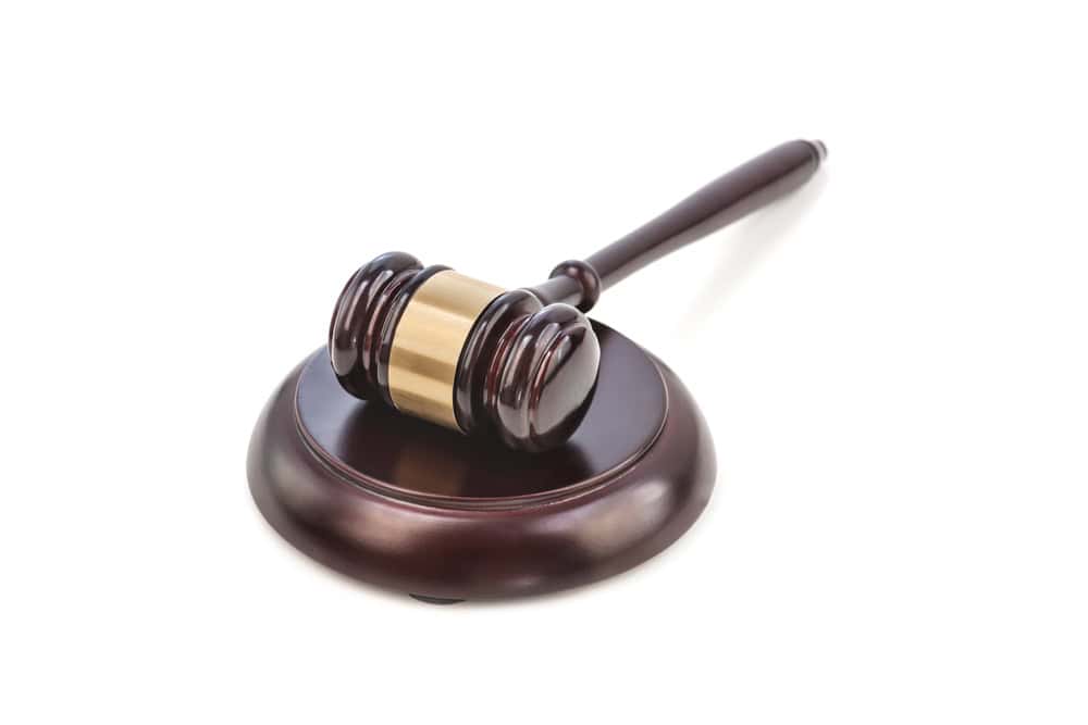 gavel isolated on white background