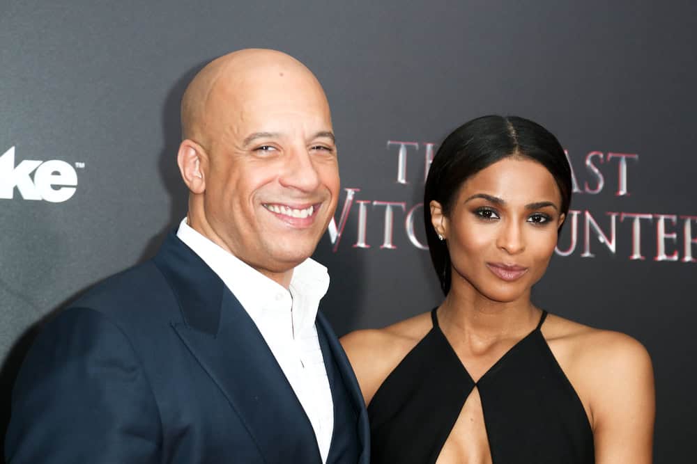 NEW YORK - OCT 13: Actor Vin Diesel (L) and singer Ciara attend 'The Last Witch Hunter' film premiere in New York