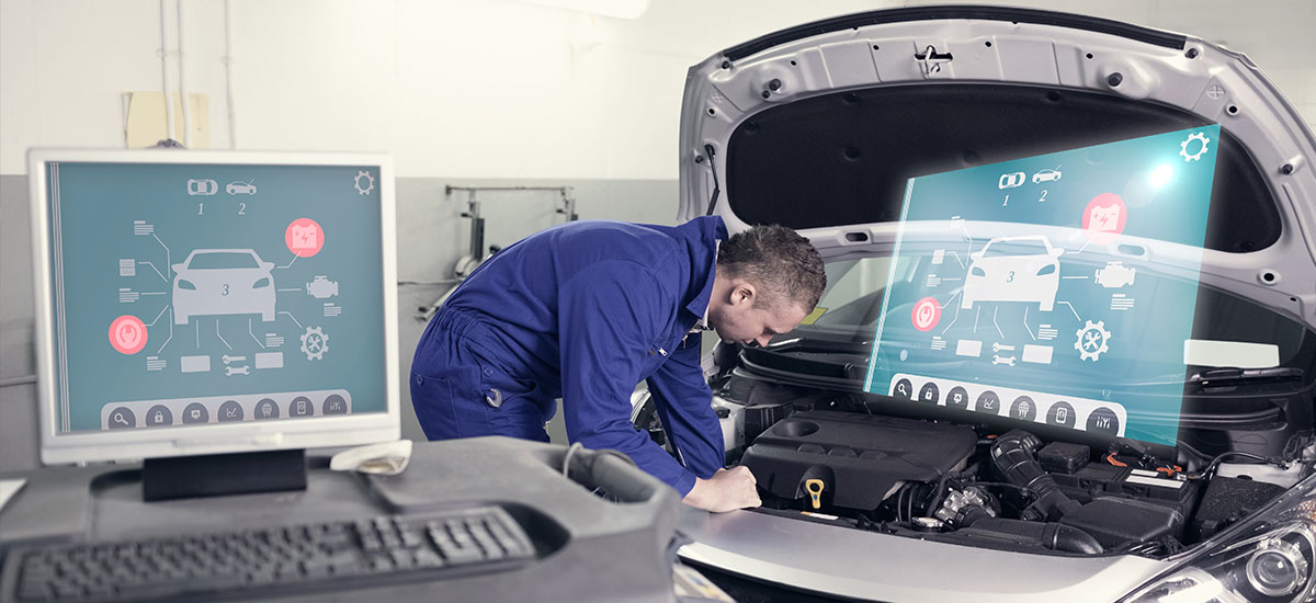 Advanced diagnostic tools analyzing vehicle systems for optimal performance.