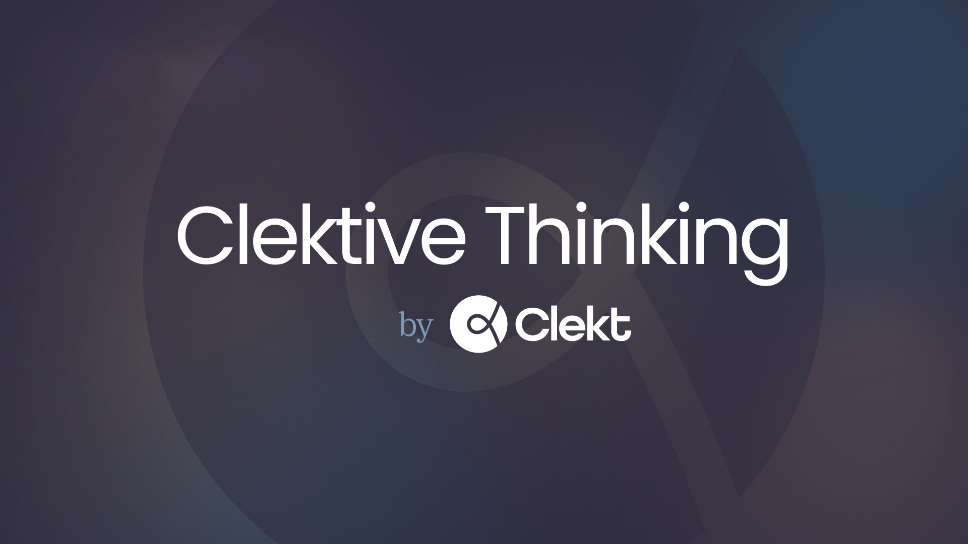 Clektive Thinking cover image