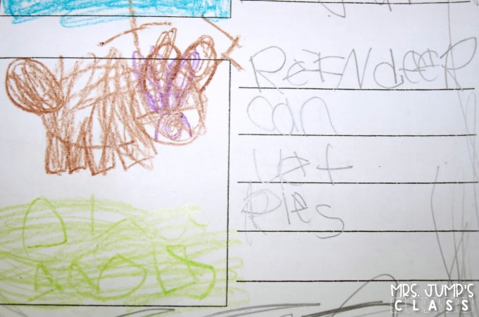 Reindeer Lesson Plans with informational text Free file. Includes crafts, writing, reading and more for your kindergarten lessons or first grade lessons.