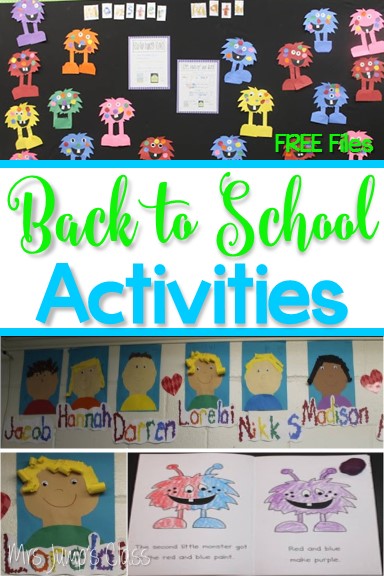 Back to School activities and lesson plans for kindergarten. Student name and color activities. You will also find a themed planning calendar to help organize your kindergarten and first-grade lessons.