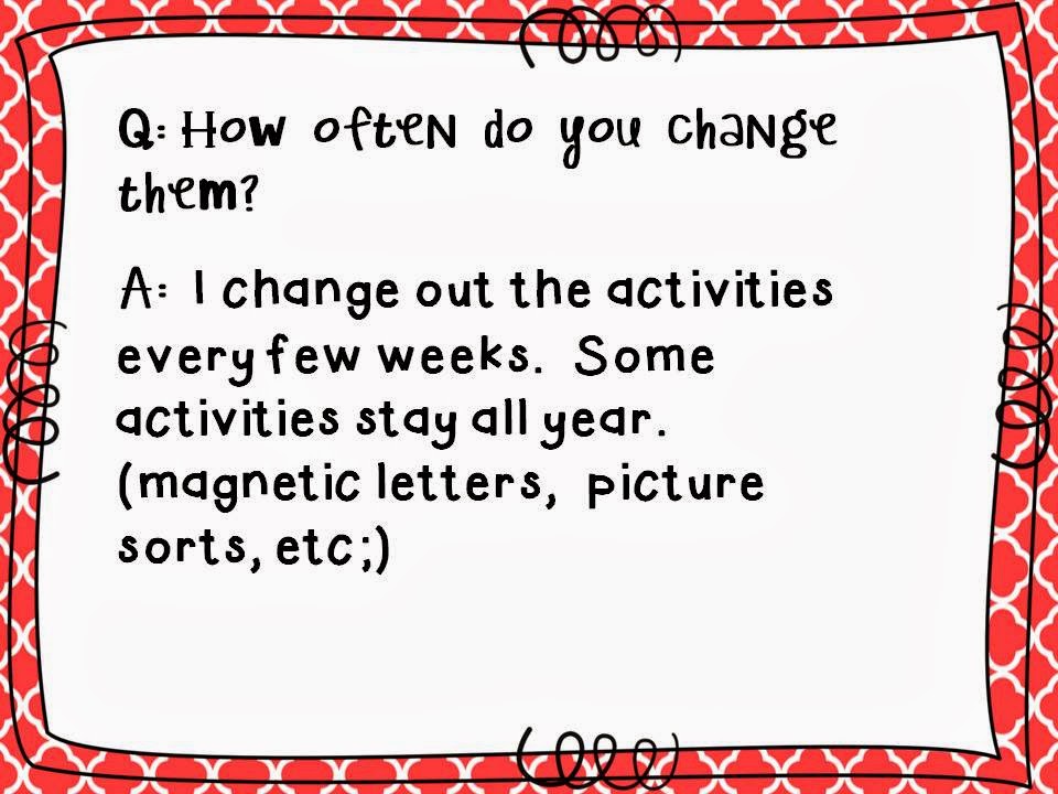 Literacy Centers YOUR QUESTIONS ANSWERED