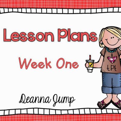 Lesson Plans Week One: Peek at My Week
