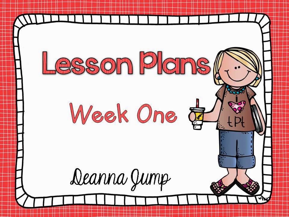 Lesson Plans Week One: Peek at My Week