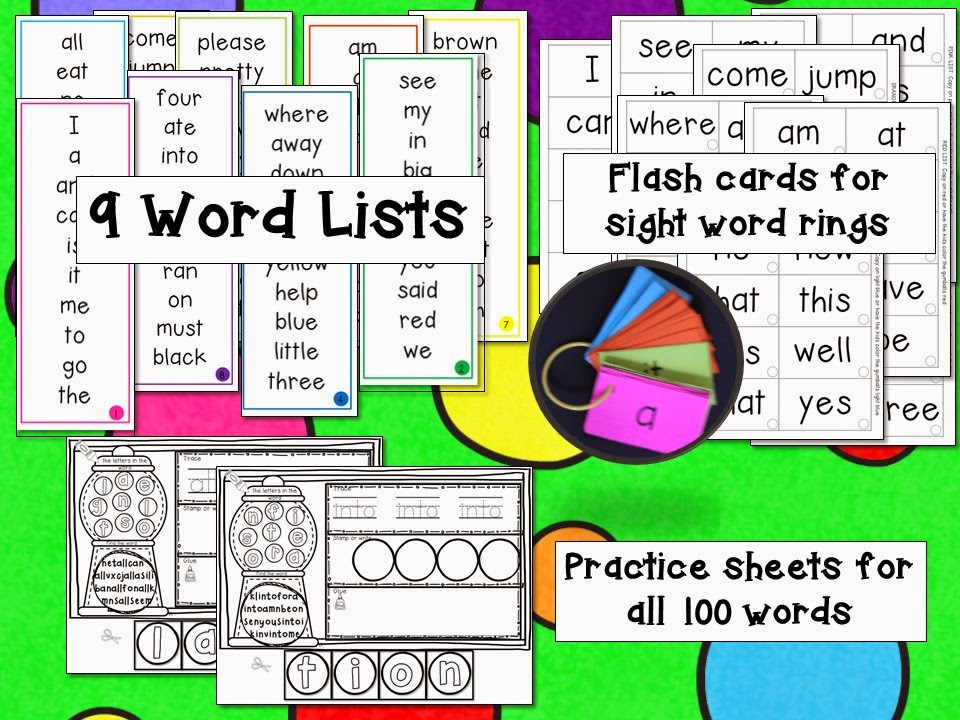 Sticky sight words