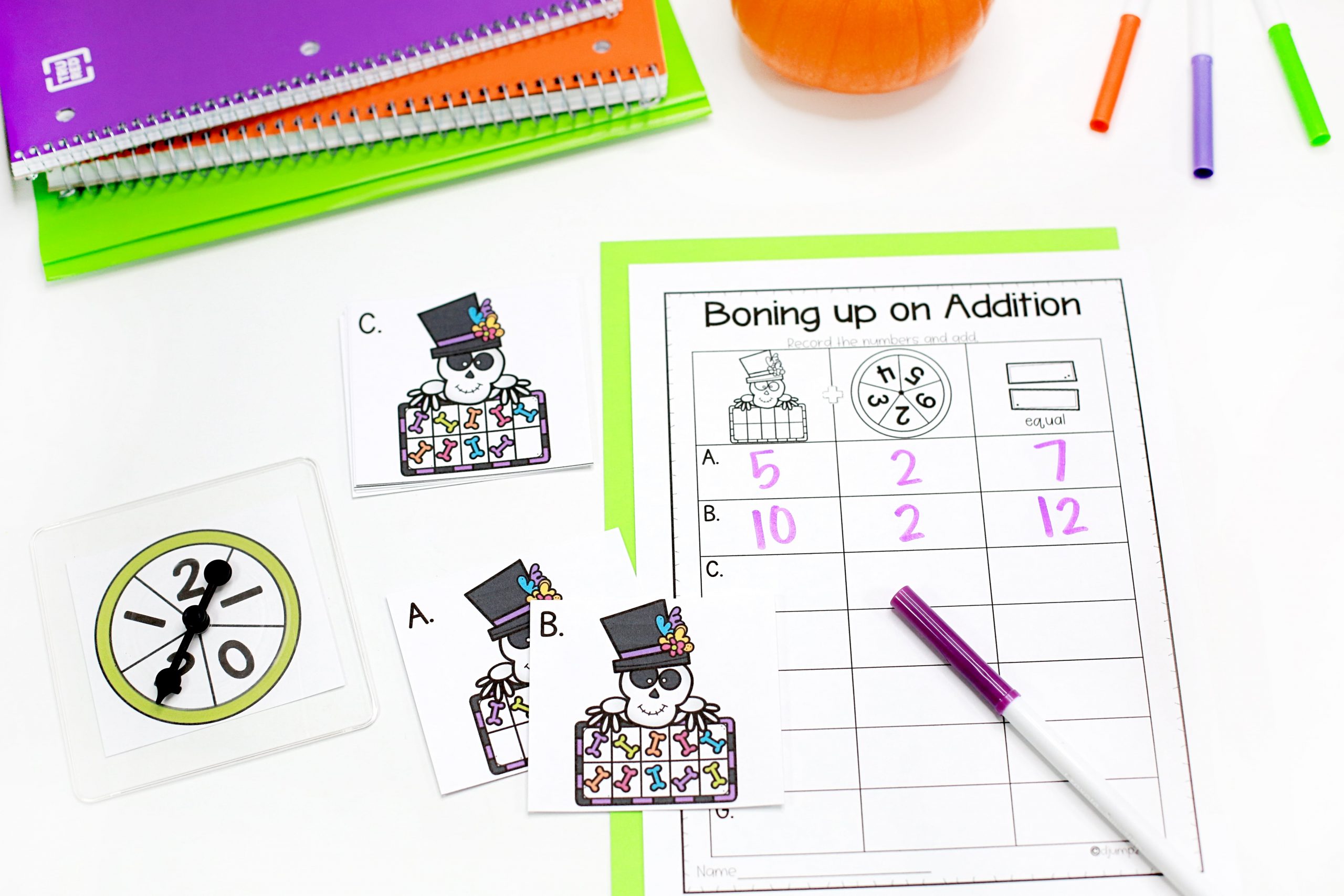 Halloween Classroom Activities for kindergarten and first grade! If you're looking for a Halloween unit math and literacy activities labeling sheet, you can get it from this blog post for free.