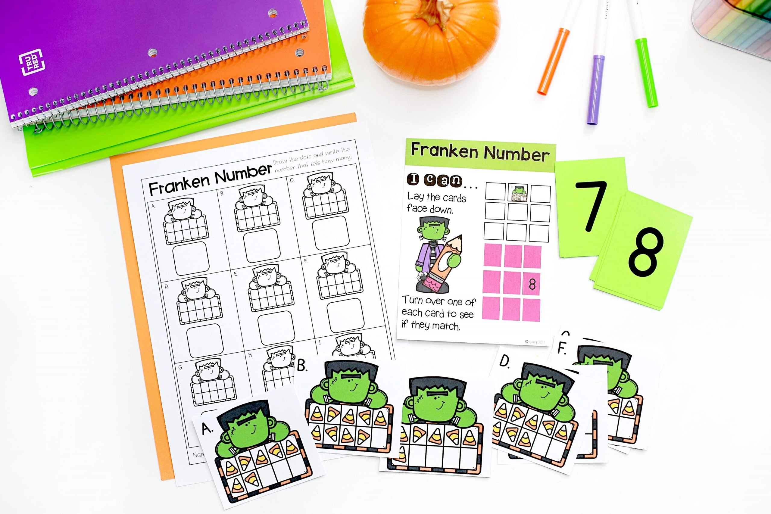 Halloween Classroom Activities for kindergarten and first grade! If you're looking for a Halloween unit math and literacy activities labeling sheet, you can get it from this blog post for free.