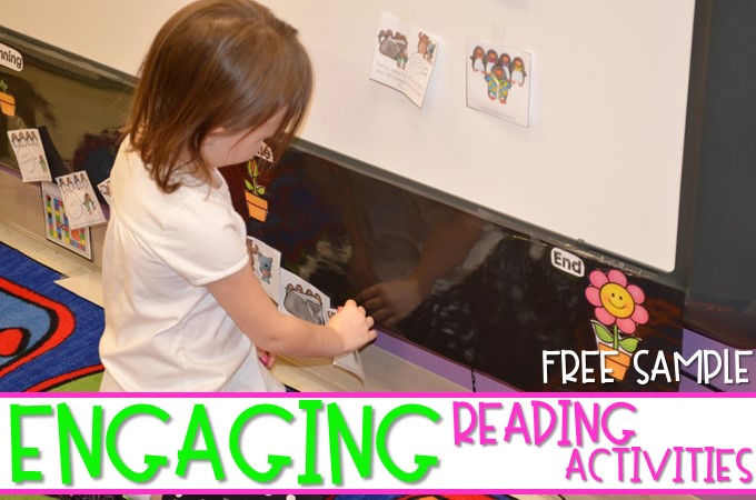 Engaging reading activities for kindergarten and first grade! See how we improve reading comprehension through various reading comprehension strategies. FREE sample file too!