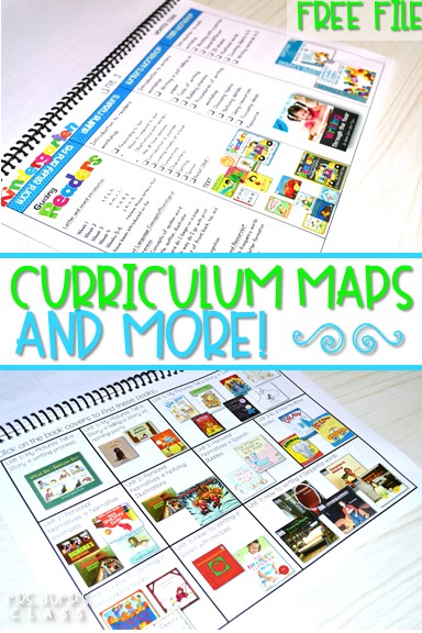 curriculum map for kindergarten and first grade