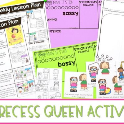 The Recess Queen Activities & Lesson Ideas