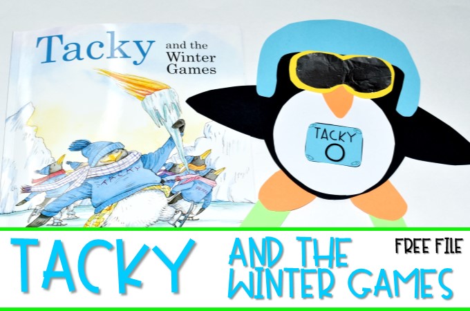 Winter Games Lesson Plans for kindergarten and first grade. Perfect to use during the Winter Olympics. Tacky and the Winter Games by Helen Lester is featured in this blog post. Reading comprehension, retelling, and a craft. Free directed drawing too.
