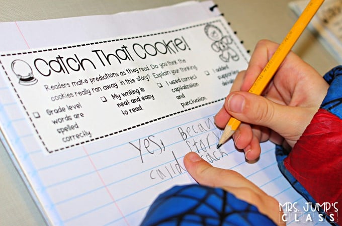 Second Grade Reading Lessons for Catch That Cookie! This fun gingerbread version of the book provides an excellent and engaging close read and writing response activity for your 2nd grade classroom. Fun craft too!