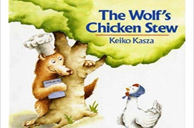 Cover of the book "The Wolf's Chicken Stew" by Keiko Kasza"