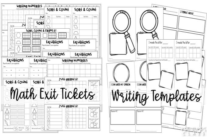 Hands-on learning with these math and literacy activities for kindergarten and first grade. Independent activities to be used at any time during the day.