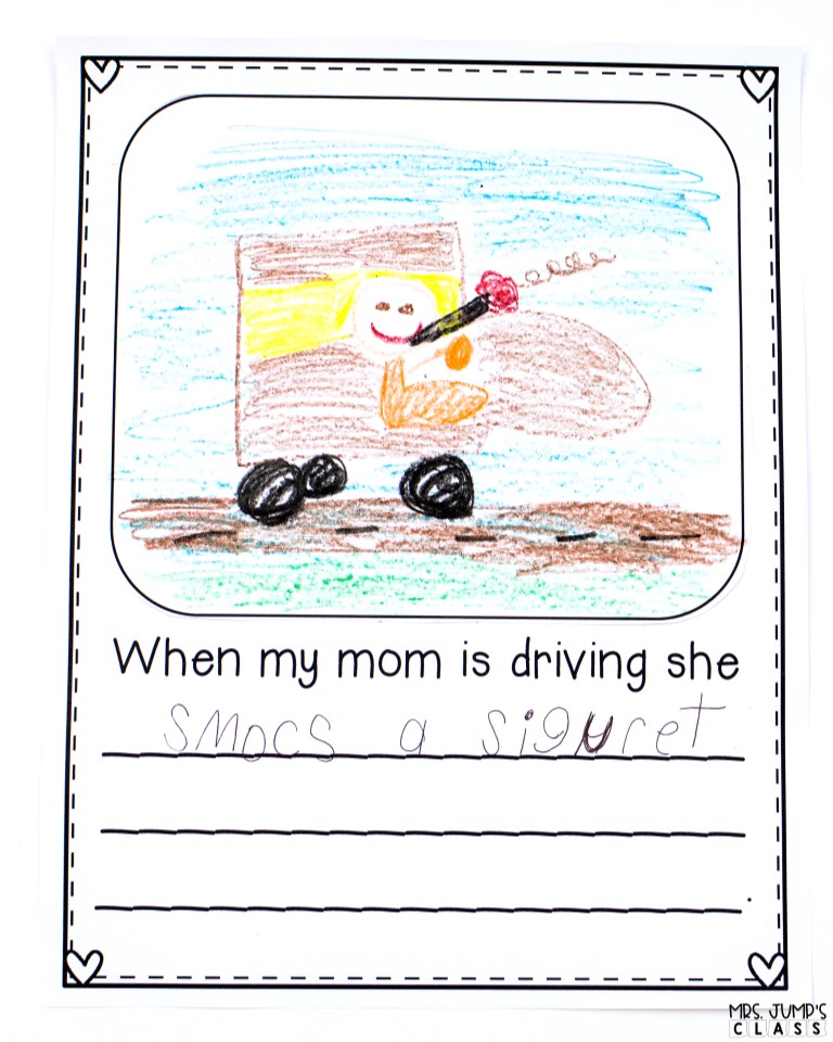 Mother's Day Book Gift and Keepsake from Kindergarten or 1st Grade FREE Sample! Easy classroom project for your kids to make!