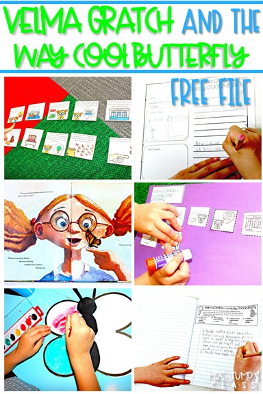5 reading lesson ideas for Velma Gratch and the Way Cool Butterfly. K-2 Reading Comprehension lessons, responding to literature, and a FREE FILE!