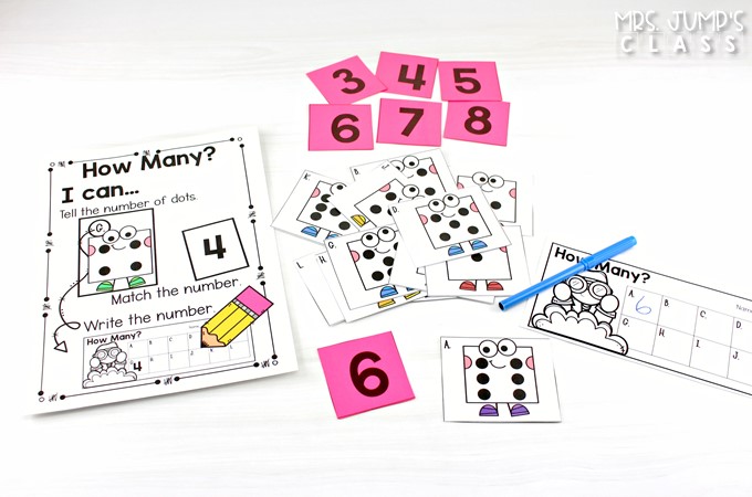21 Kindergarten math centers to practice numbers to 10. Digital, black & white, and color options that match up to the Common Core Standards.