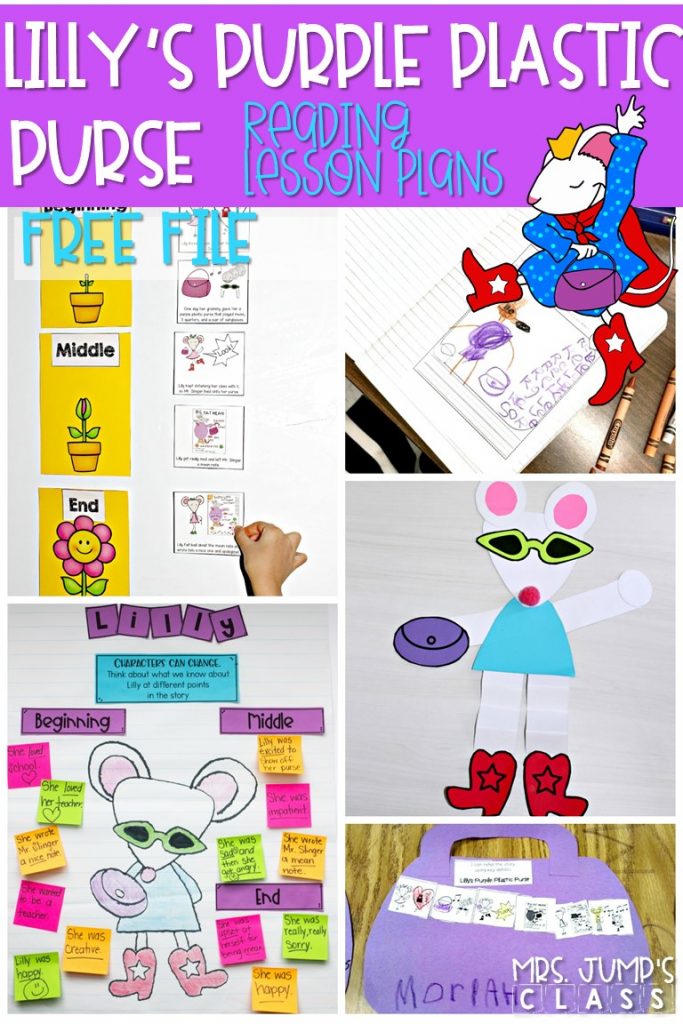 Lilly's Purple Plastic Purse reading comprehension lesson plans for K-2! This FREEBIE includes 5 lesson plans, complete with student response activities and a craft! #lillyspurpleplasticpurse #readingcomprehension #freelessonplans #engagingreaders