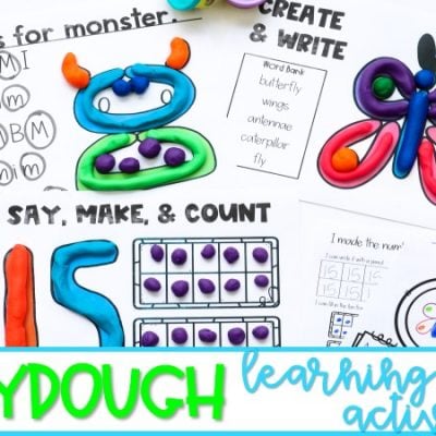 Playdough Learning Activities for Kindergarten and 1st Grade