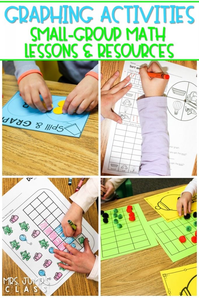 Graphing Activities to practice measurement and data. Concrete, pictorial, and abstract activities to develop a deeper understanding of mathematics. #smallgroupmath #graphingactivities 