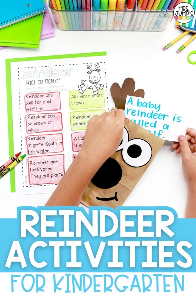 Reindeer activities for kindergarten