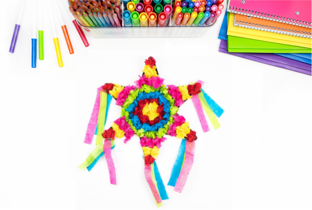 Piñata craft made with tissue paper