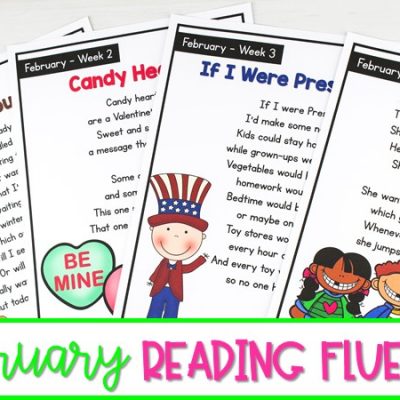 February Reading Fluency Activities for 1st and 2nd Grade