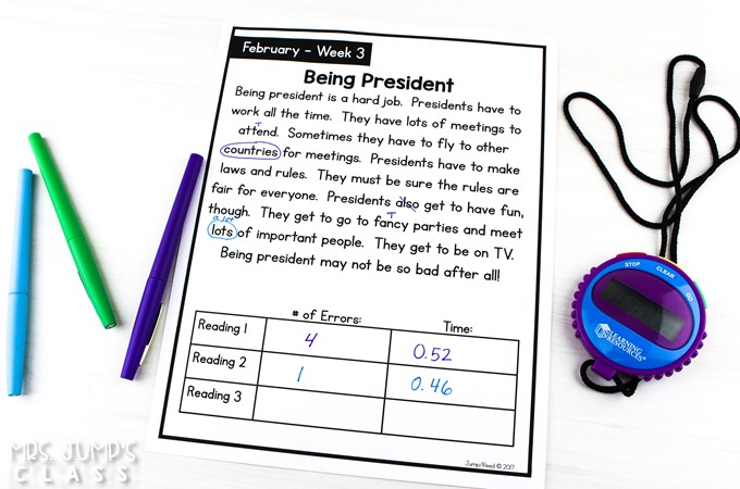Focus on reading fluency in February. Differentiated fluency passages and activities that can be used in class or given for homework.