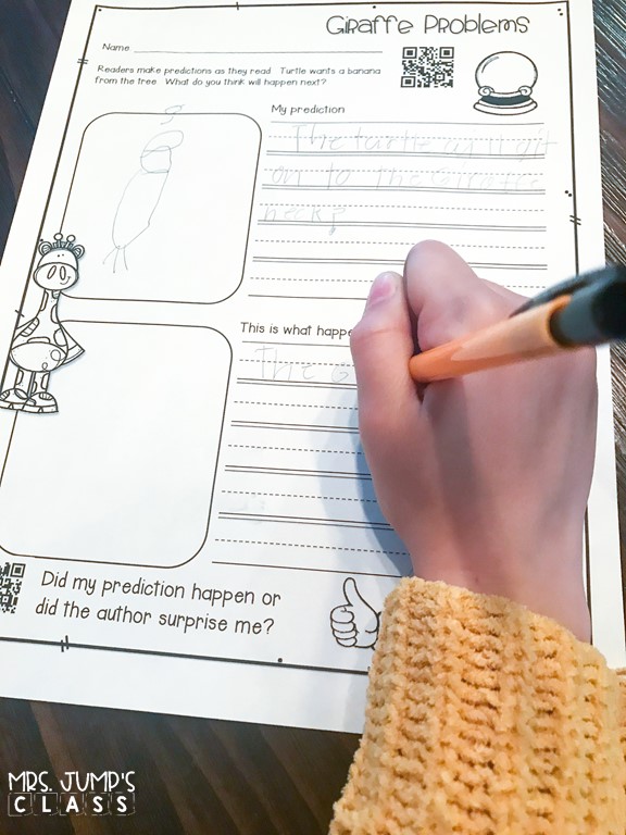 Digital learning reading lesson plans that work great for distance learning. This unit features the story, Giraffe Problems by Jory John. Reading response and nonfiction activities, too!