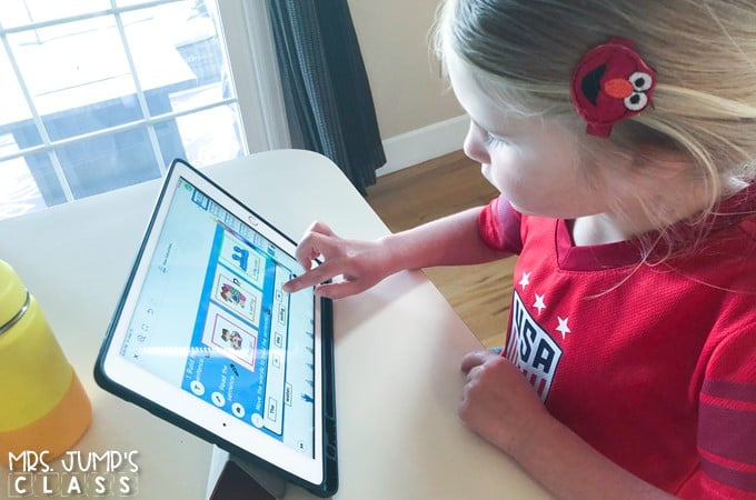 Digital sentence building activities that are preloaded to Seesaw for distance learning, or use of technology within your kindergarten classroom.