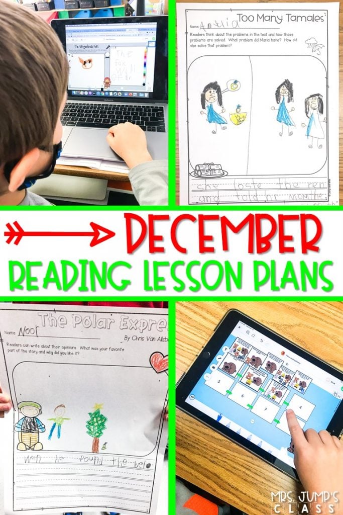 Reading lesson plans for December are here! Digital response activities for your favorite Gingerbread and December stories!