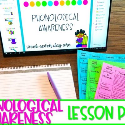 Phonological Awareness Lesson Plans for Kindergarten & First Grade
