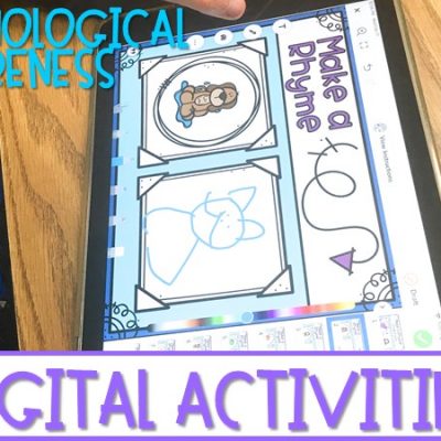 Phonological Awareness Digital Activities for Kindergarten & 1st Grade