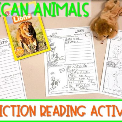 African Animal Activities and Lesson Plans for Kindergarten & First Grade