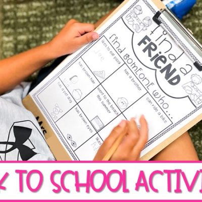 10 Back to School Activities for Kindergarten