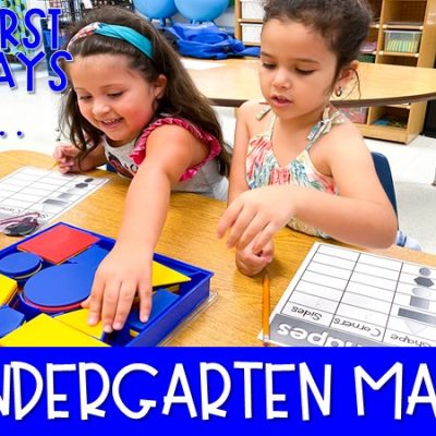 Kindergarten Math Lessons and Activities for the First 20 Days!