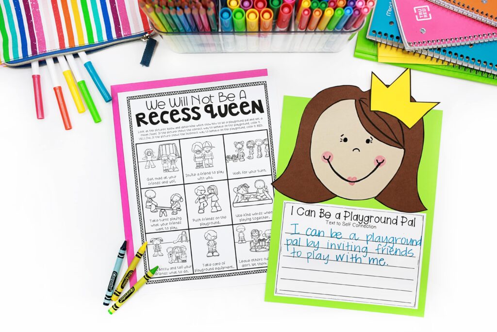 The Recess Queen printable activities