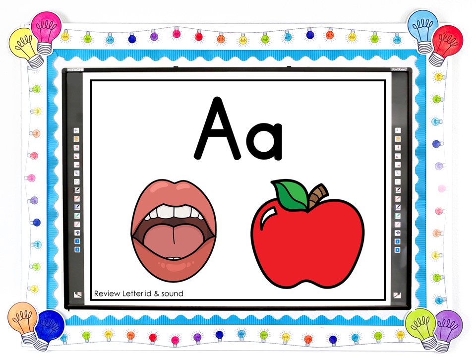 Digital slide for the letter A