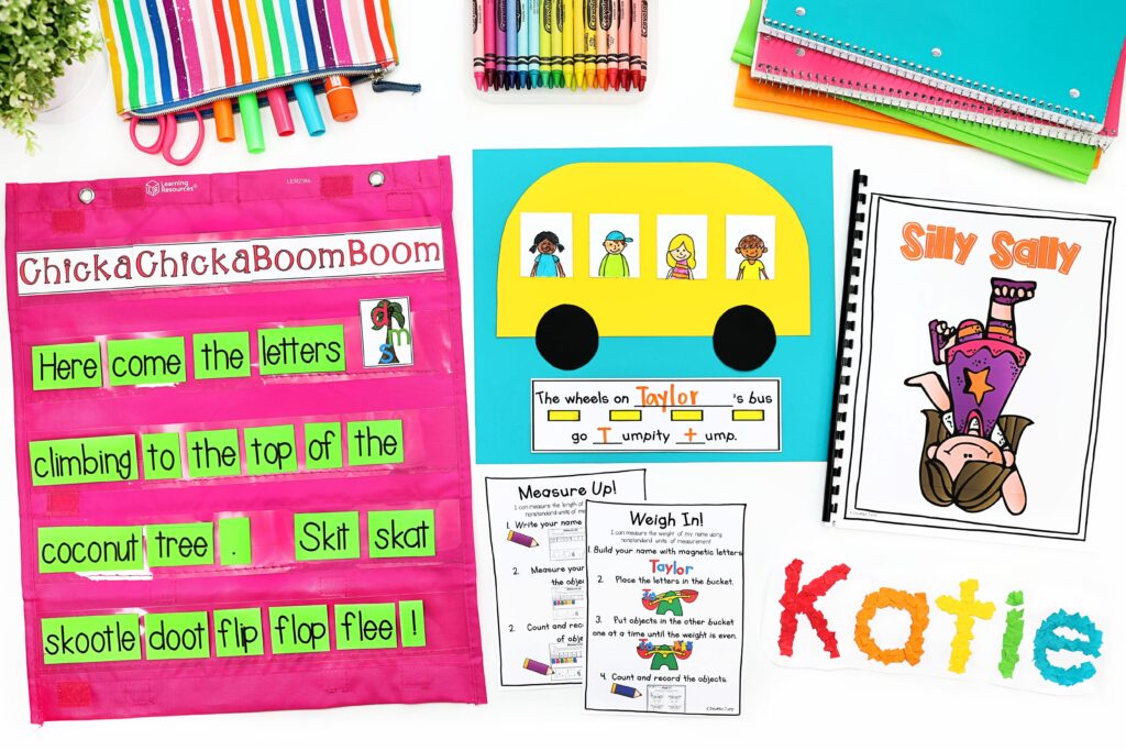 A variety of name practice crafts and activities