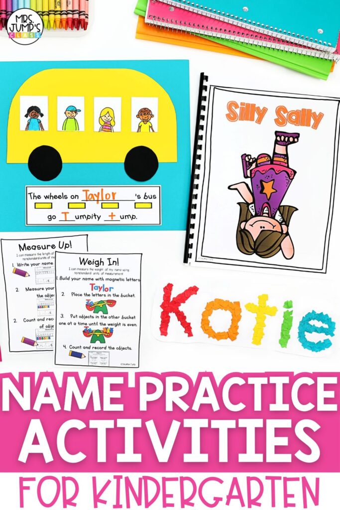 Name practice activities for kindergarten