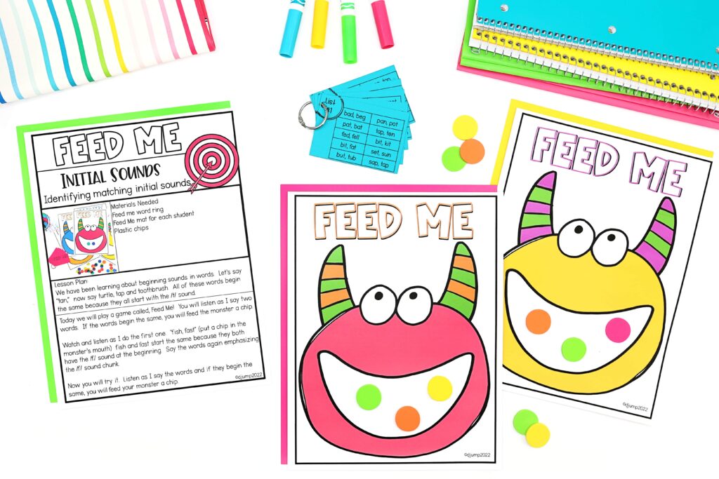 Feed Me beginning sound activity