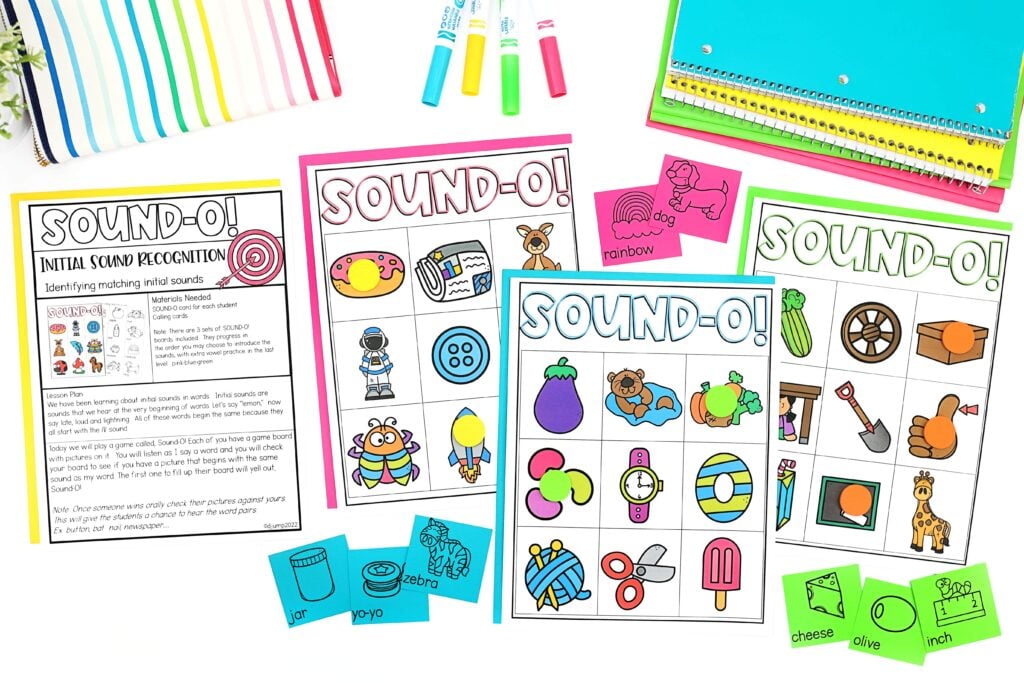 Three different sound-o cards