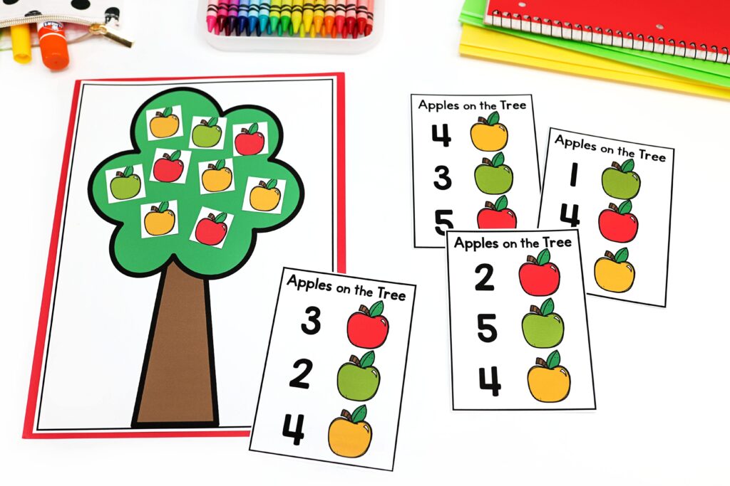 An apple counting activity