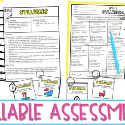 Tips for Syllable Assessment in Kindergarten