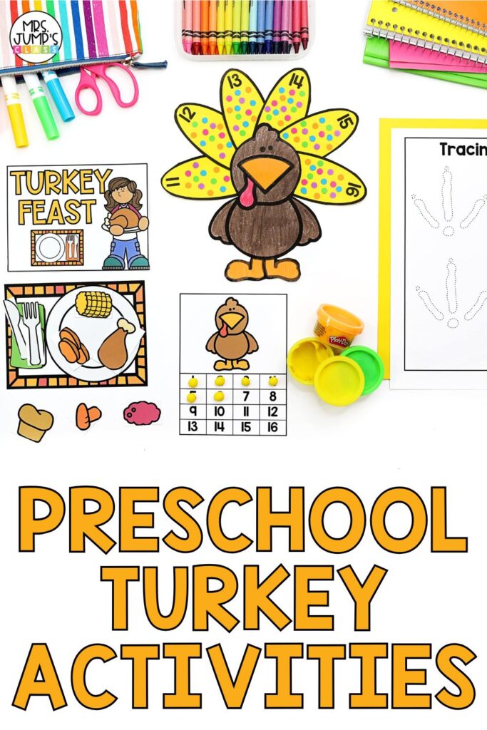 Preschool Turkey Activities pinnable image