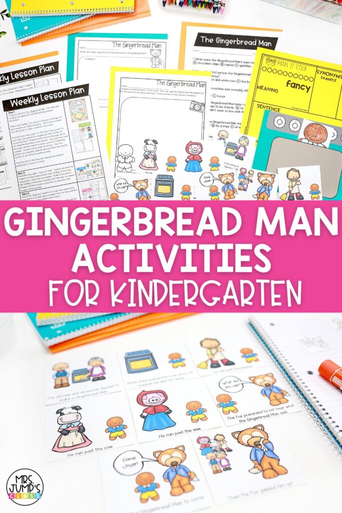 Gingerbread man activities for kindergarten